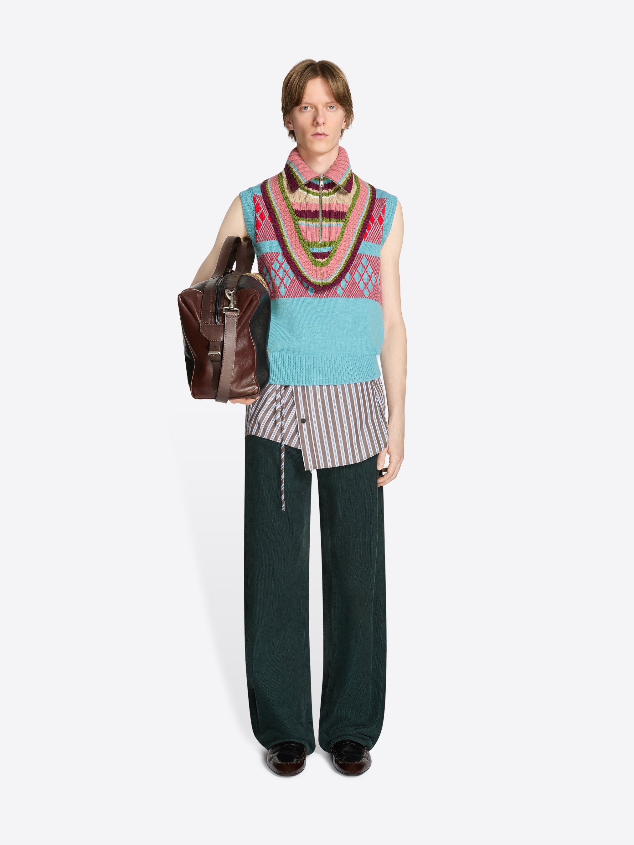 Striped Cotton Wrap Belt