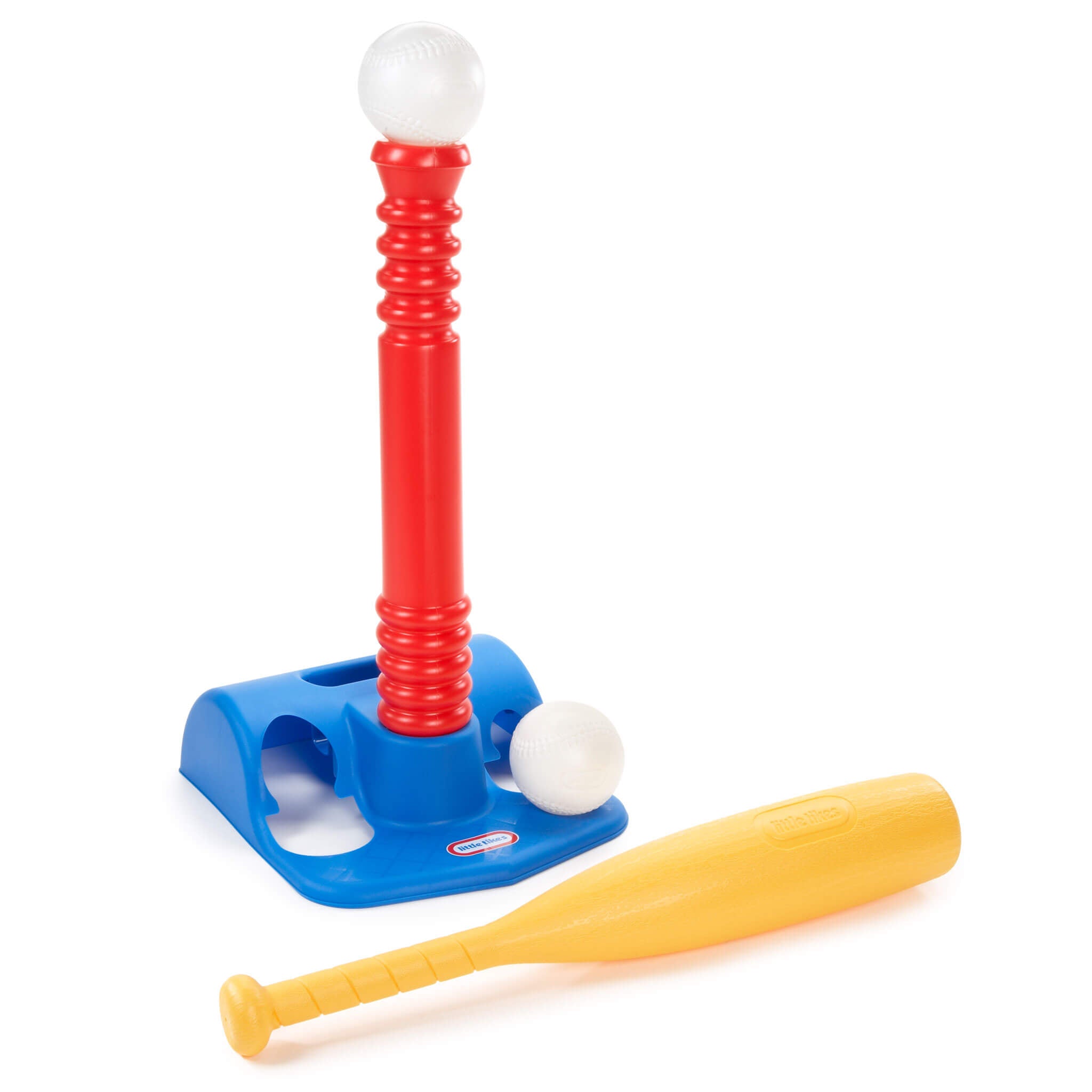 TotSports™ T-Ball Set - Oversized Bat and Ball Set for First Hits for Early Baseball and Softball Practice