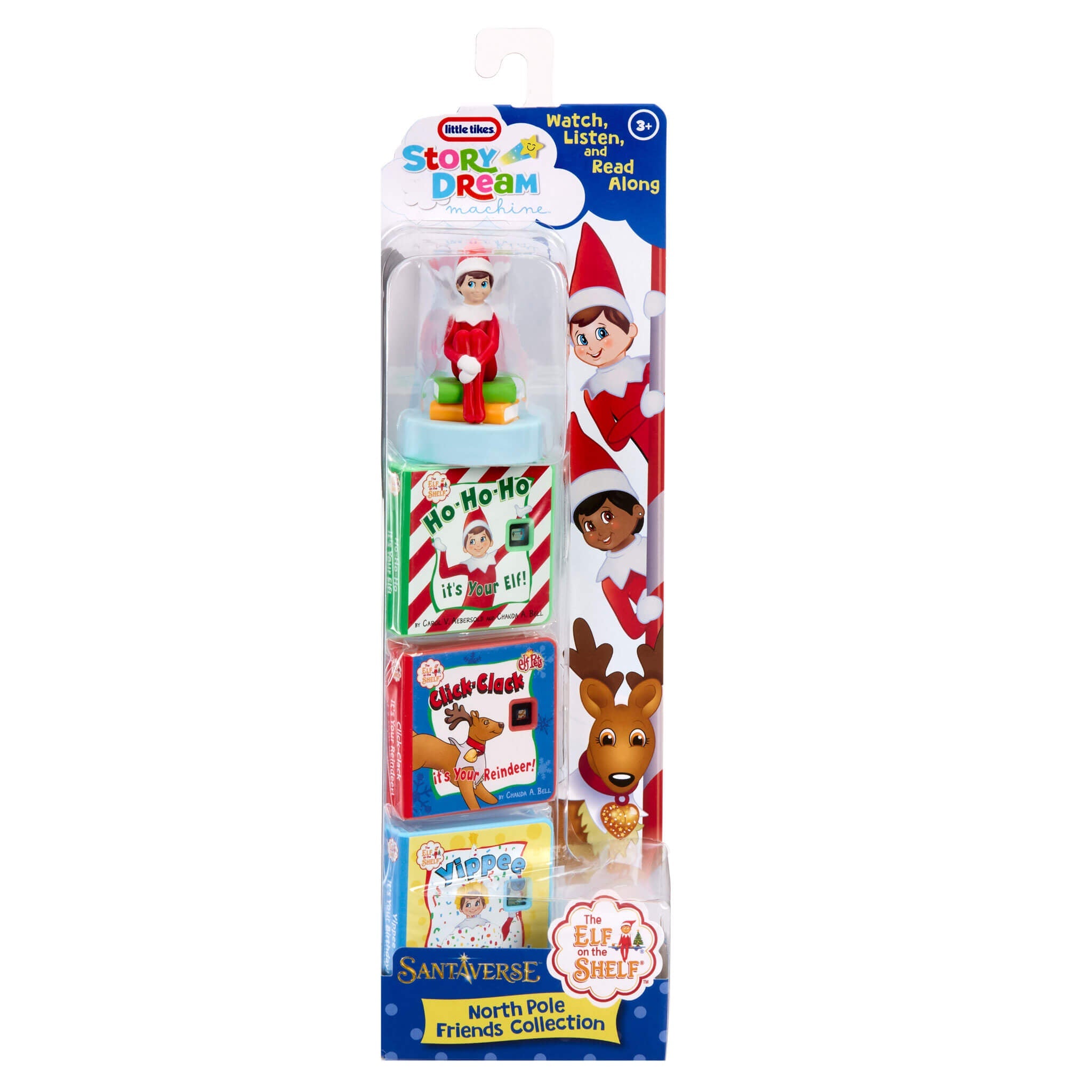 Story Dream Machine™ The Elf on the Shelf Santaverse North Pole Friends Collection - Three Santaverse Stories with Night-Light Effects for Seasonal Read-Along Storytime