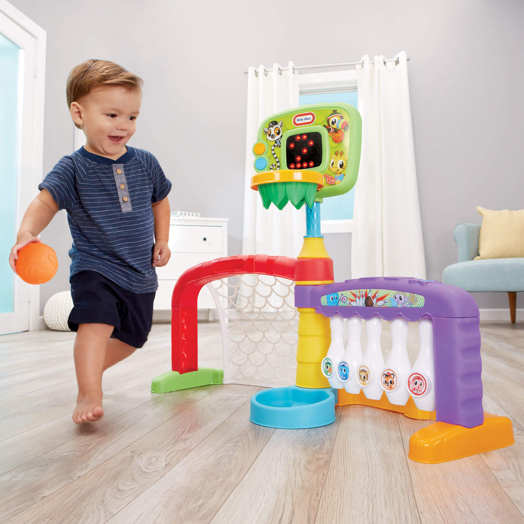 Learn & Play™ 3-in-1 Sports Zone™ - Three-Sport Learning Zone with Lights and Sounds for Active Indoor Play and Motor Practice