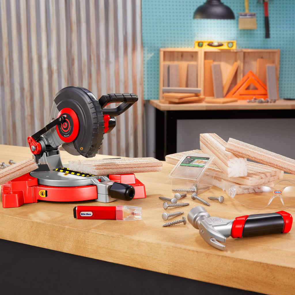 Creative Construction™ Power Cuts Set - Kid-Friendly Cutting Tools and Building Pieces for Workshop Role Play and Creative Projects