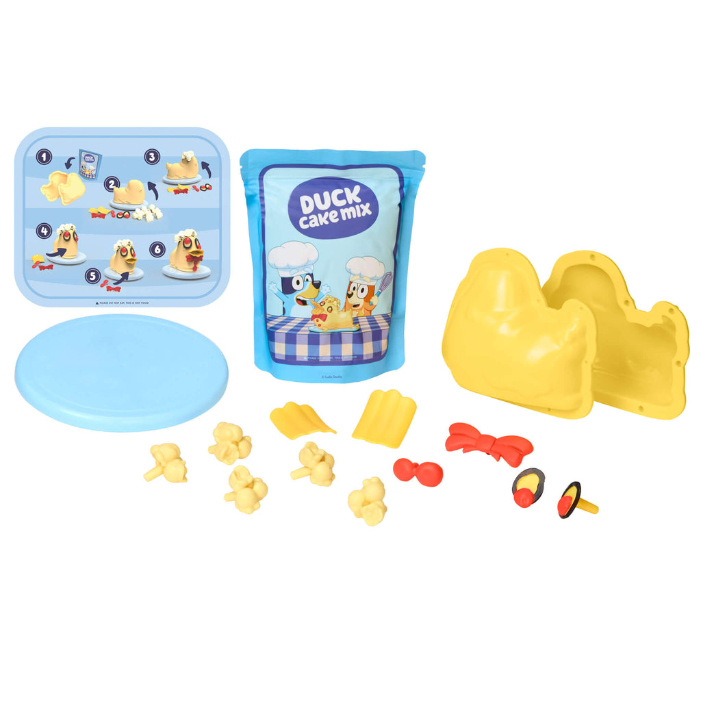 Creative Chefs™ Bluey - Duck Cake Kit - Bluey Duck Cake Set with Reusable Make-It Mix for Creative Dessert Role Play