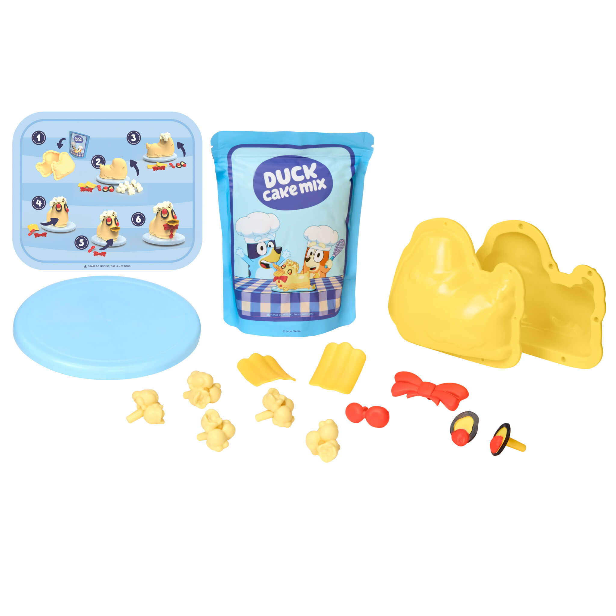 Creative Chefs™ Bluey - Duck Cake Kit - Bluey Duck Cake Set with Reusable Make-It Mix for Creative Dessert Role Play