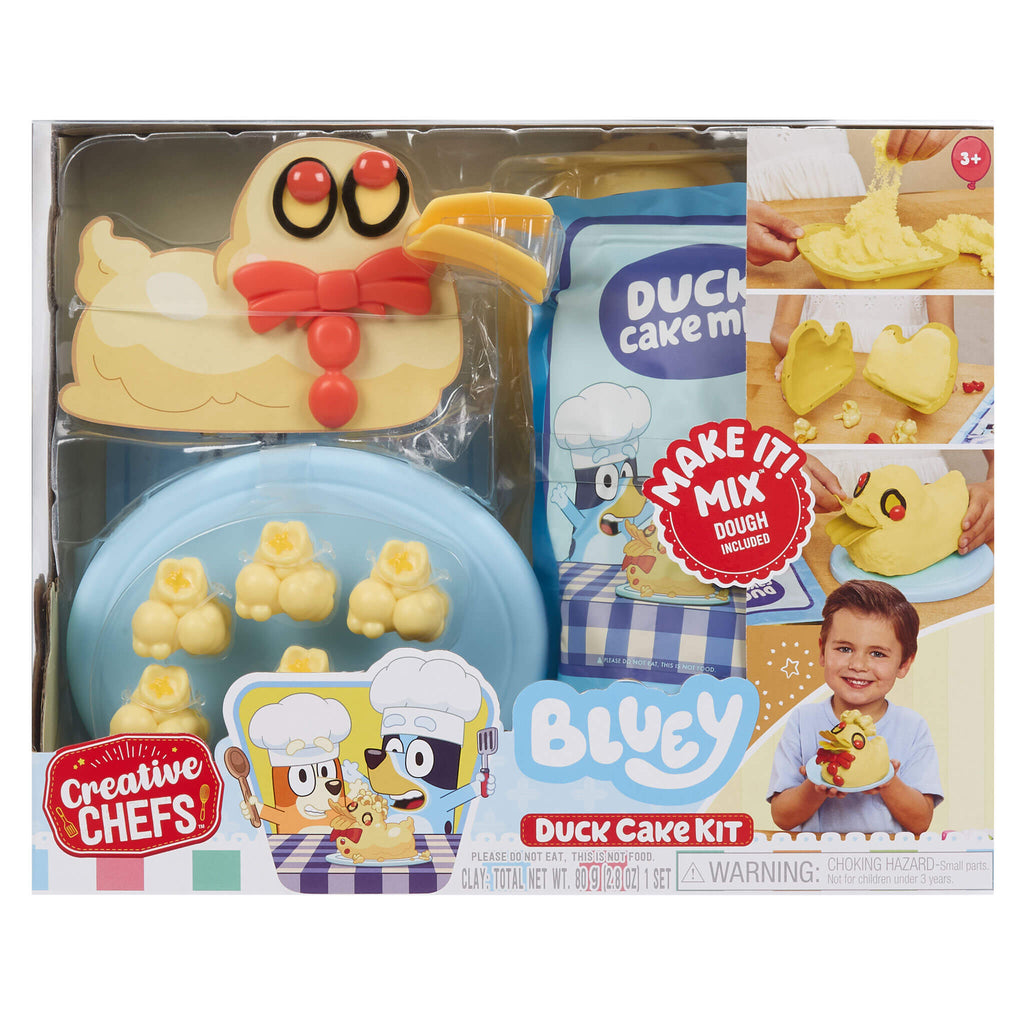 Creative Chefs™ Bluey - Duck Cake Kit - Bluey Duck Cake Set with Reusable Make-It Mix for Creative Dessert Role Play