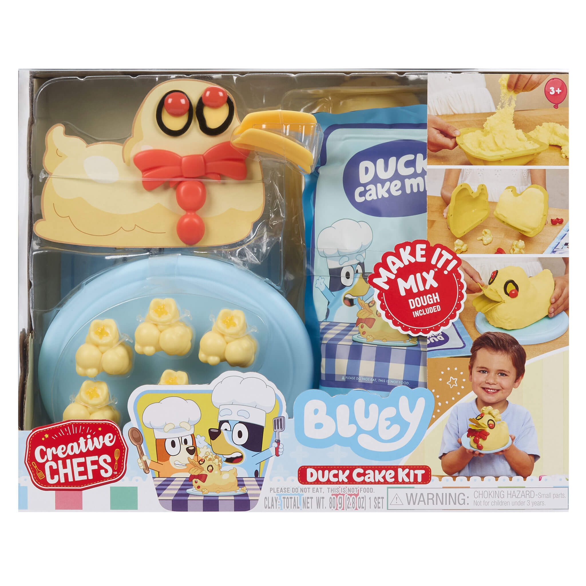 Creative Chefs™ Bluey - Duck Cake Kit - Bluey Duck Cake Set with Reusable Make-It Mix for Creative Dessert Role Play