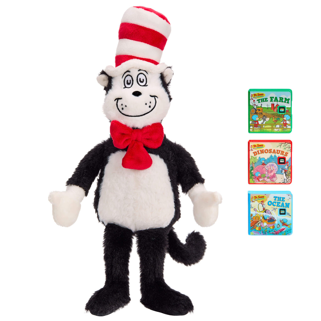 Story Dreamers™ Cat in the Hat Plush™ - Cat in the Hat Plush with Music and White Noise Modes for Responsive Storytime and Cuddly Play