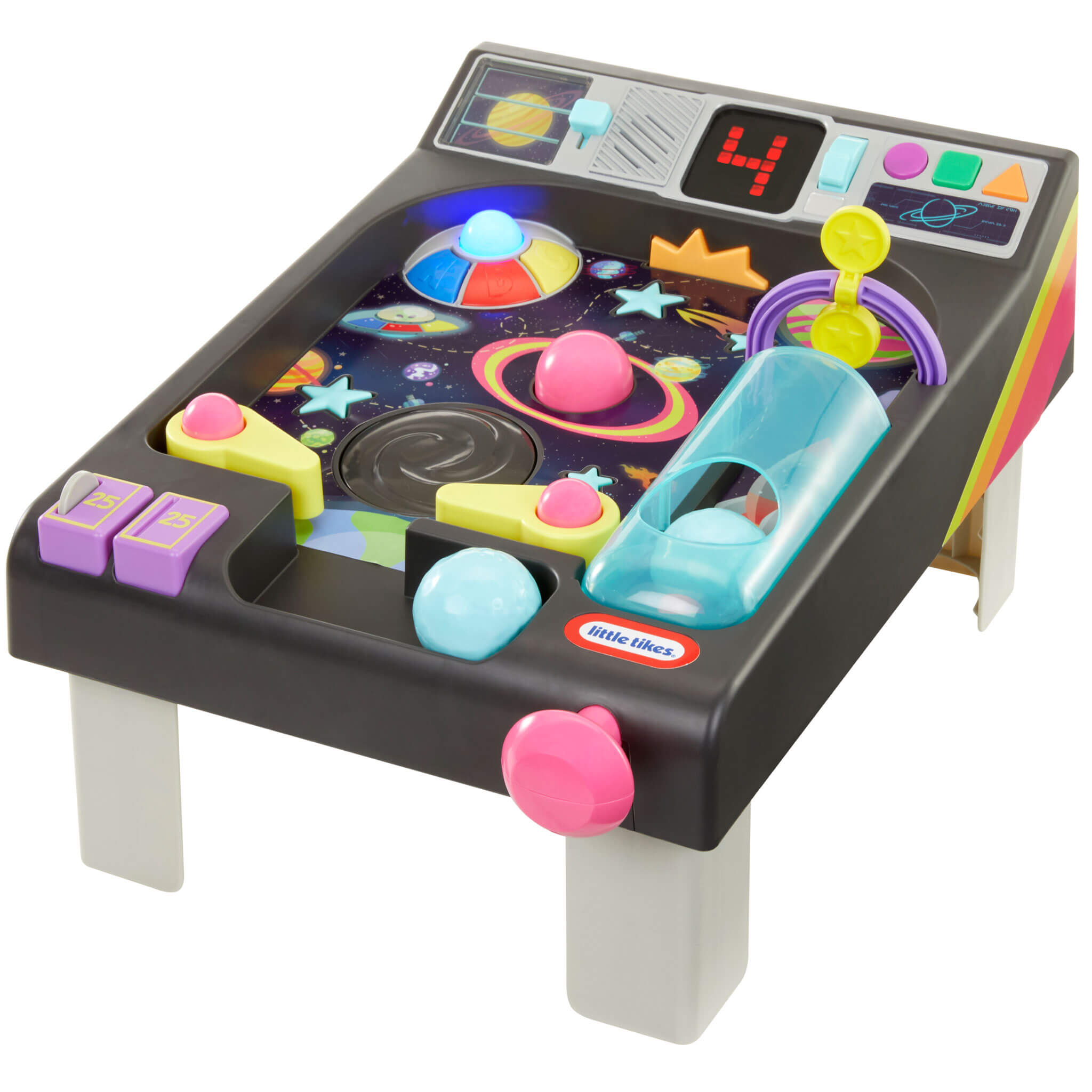 Old School My First Pinball Activity Table - Light-Up Pinball Table with Sounds and Play Balls for Hands-On Early Learning and Arcade Play