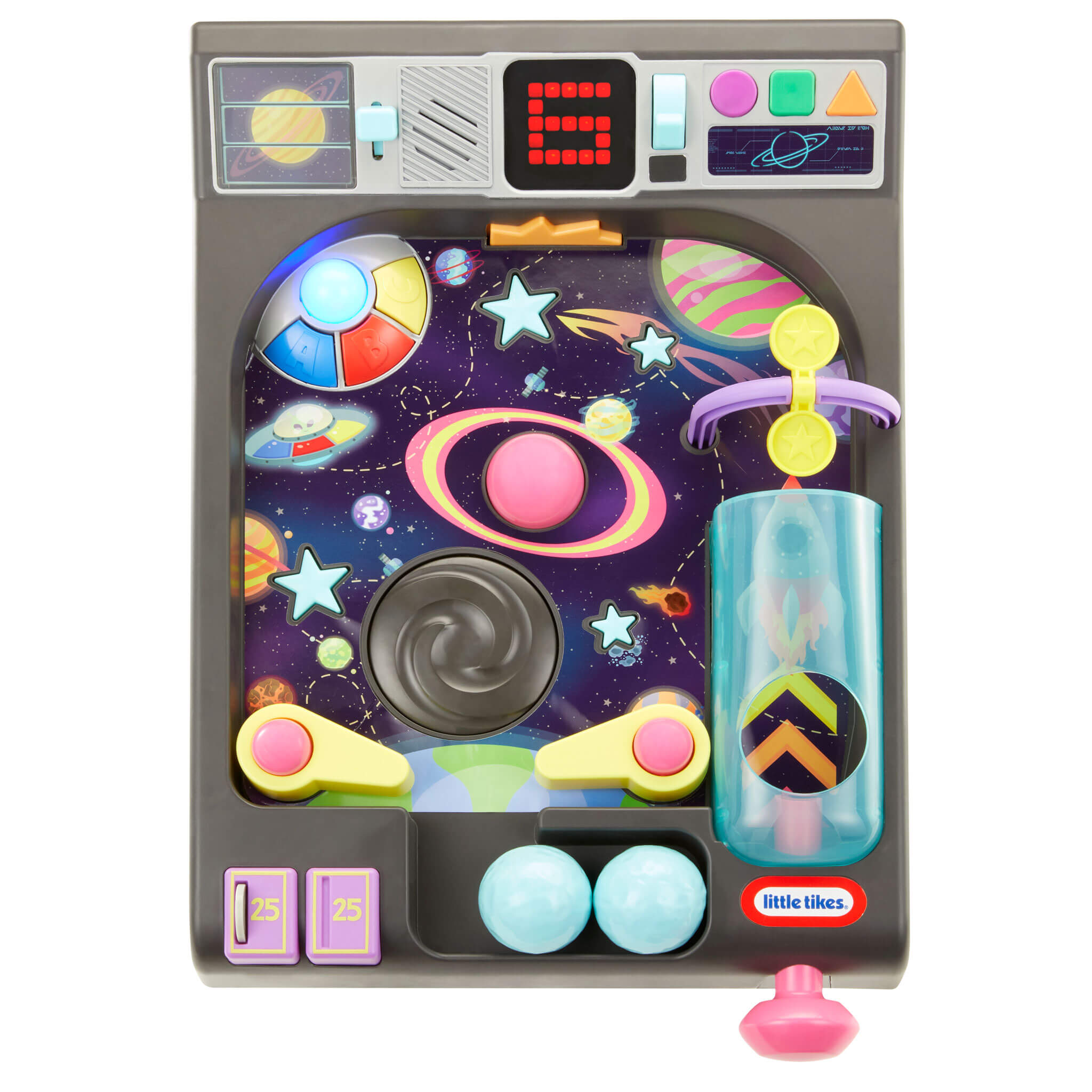 Old School My First Pinball Activity Table - Light-Up Pinball Table with Sounds and Play Balls for Hands-On Early Learning and Arcade Play
